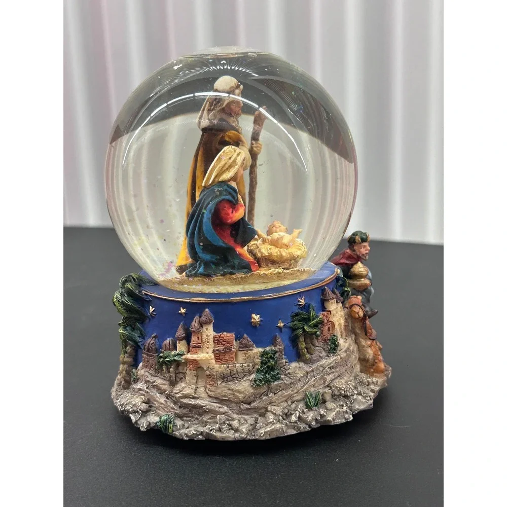 Dicksons Musical Nativity Snow Globe Waterball Joy to the World 6 inch